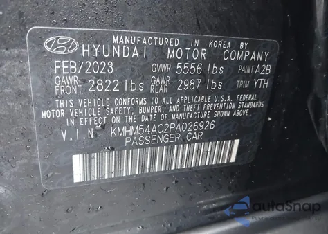 2023 Hyundai Ioniq 6 Limited from USA, damaged, VIN KMHM54AC2PA026926